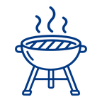 Handgezeichnetes Grill-Icon für Sommerfest und BBQ