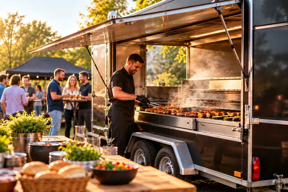 Grillwagen von Partyservice Kroll für Feiern und Veranstaltungen