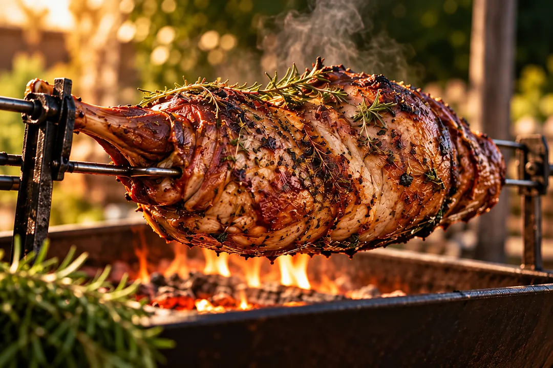 Lamm am Spieß vom Partyservice Kroll bei Hildesheim